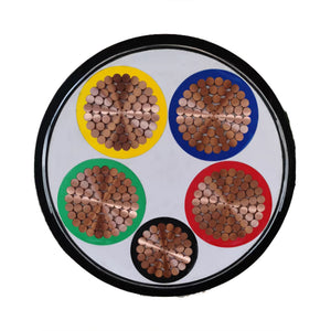 Low smoke zero halogen flame retardant copper core conductor cross-linked polyethylene insulated polyvinyl chloride sheathed steel tape armored power cable