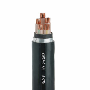 Copper core cross-linked polyethylene insulated polyvinyl chloride sheathed steel tape armored power cable